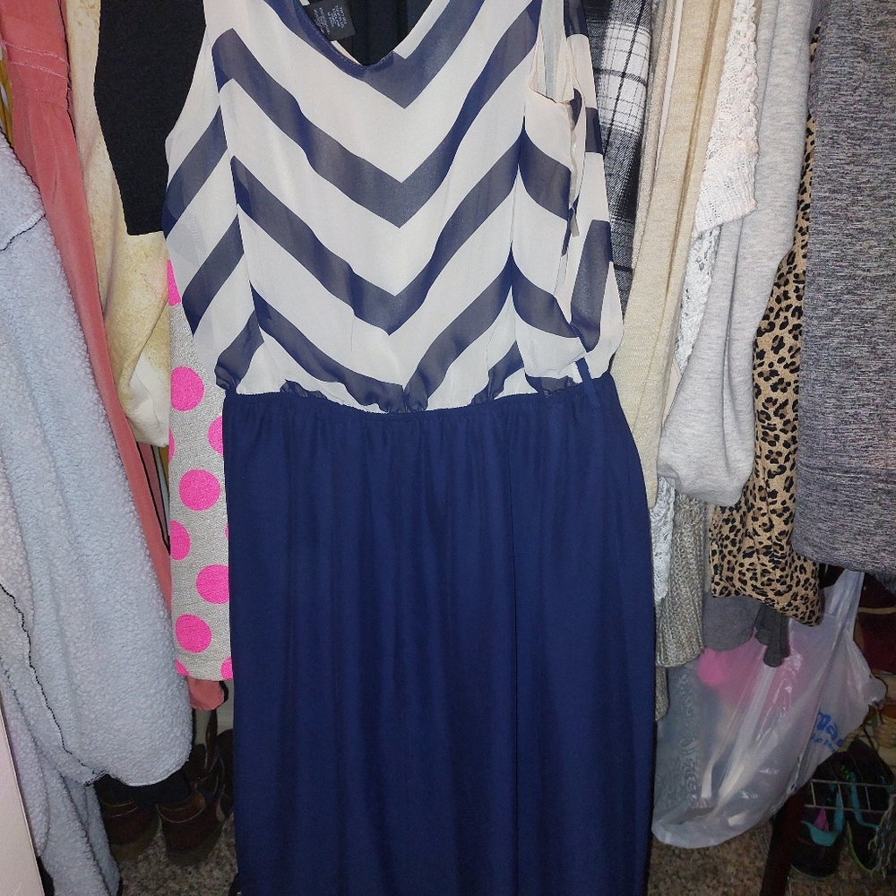 Rue 21, L, blue and tan